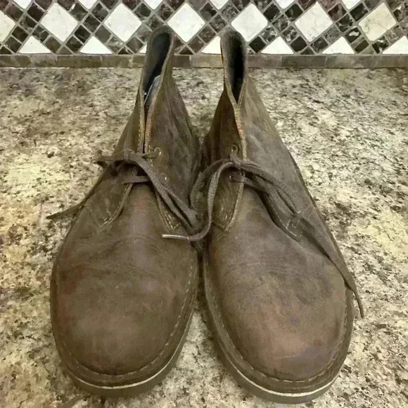 Clarks Bushacre 2 Chukka Boots Brown Suede Leather Mens 8M Lace Up Preppy - Picture 4 of 7